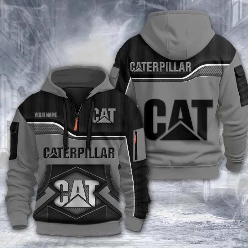 Custom Name CAT 3D Quarter Zip Hoodie CR260301