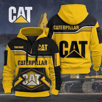 Custom Name CAT 3D Quarter Zip Hoodie CR260301