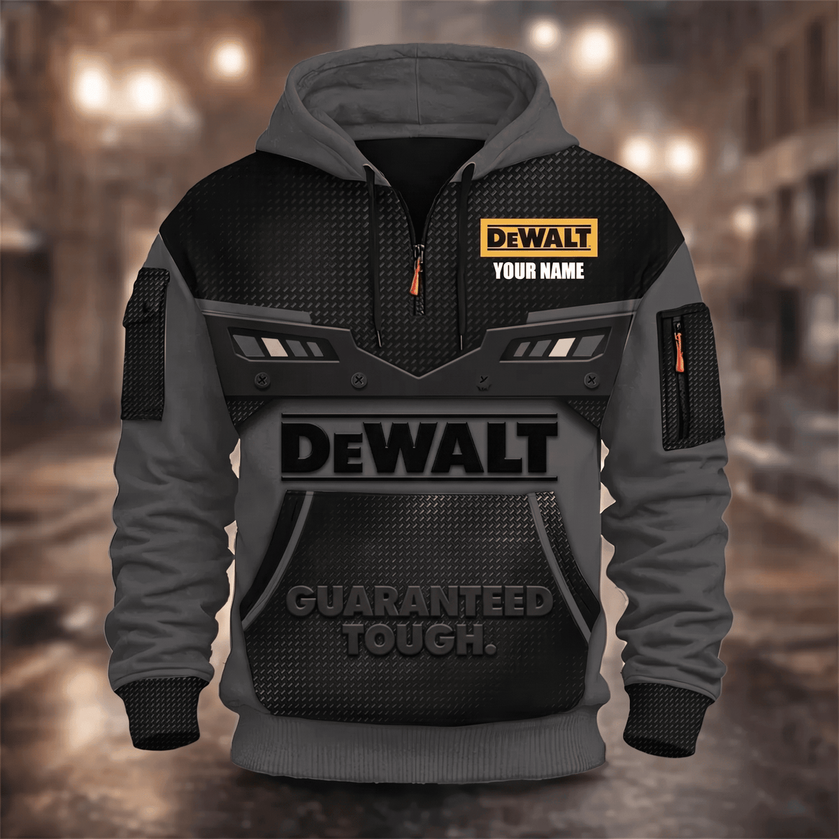 Custom Name DW 3D Quarter Zip Hoodie