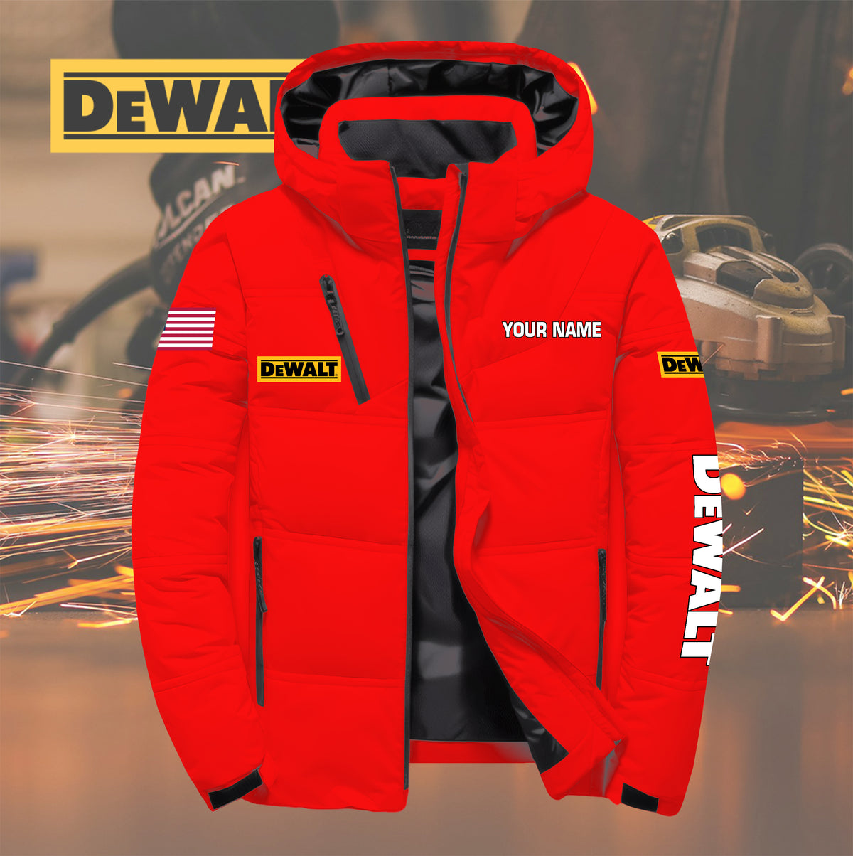 Personalized DW Down Jacket with Zipper QUY5570