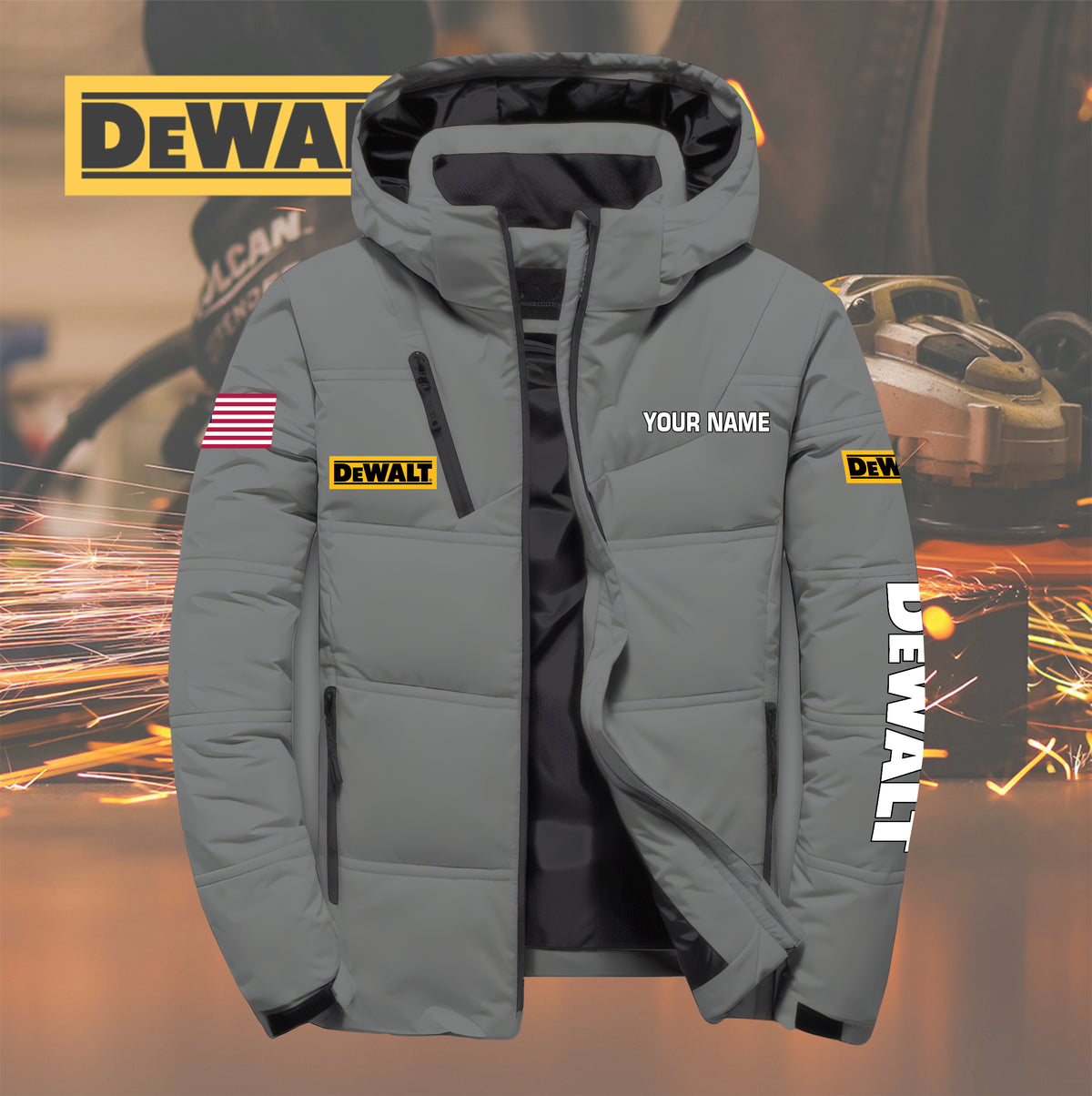 Personalized DW Down Jacket with Zipper QUY5570