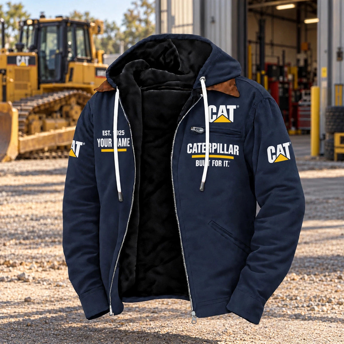 Personalized CAT Left Chest Zipper Pocket Jacket V3