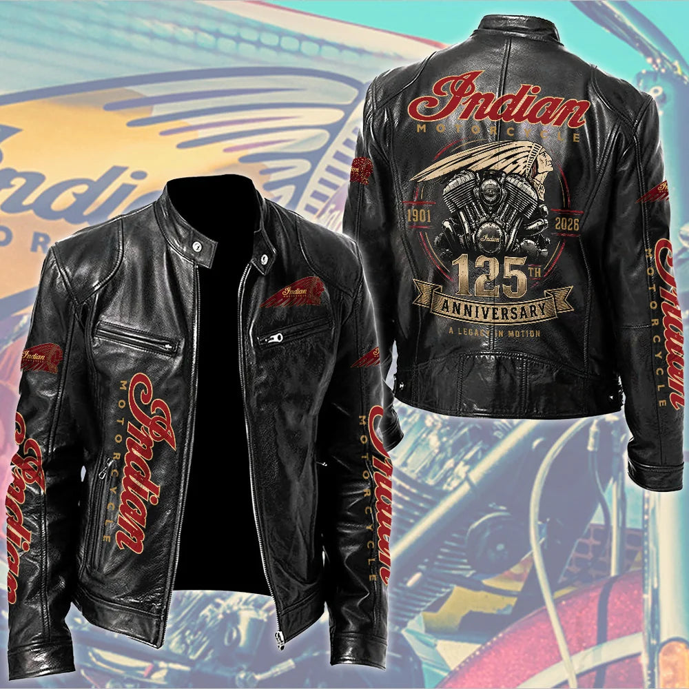 IM 125th Anniversary Motorcycle Leather Jacket IM5