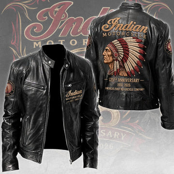 IM 125th Anniversary Motorcycle Leather Jacket IM7