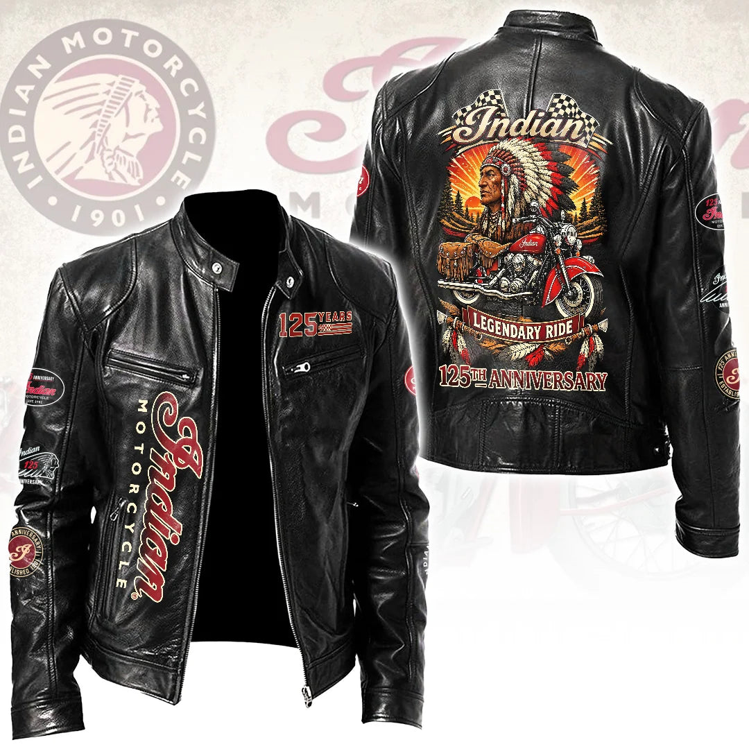 IM 125th Anniversary Motorcycle Leather Jacket IM8