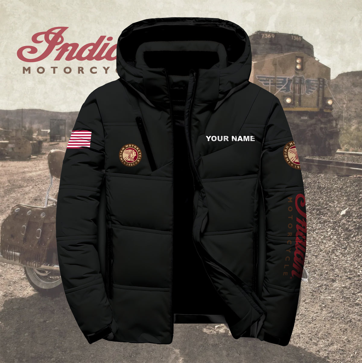 Personalized IM Down Jacket with Zipper QUY5570