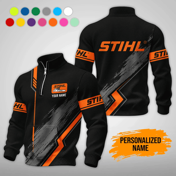 Personalized STL Waffle Stand Collar Zip Hoodie Pockets V2
