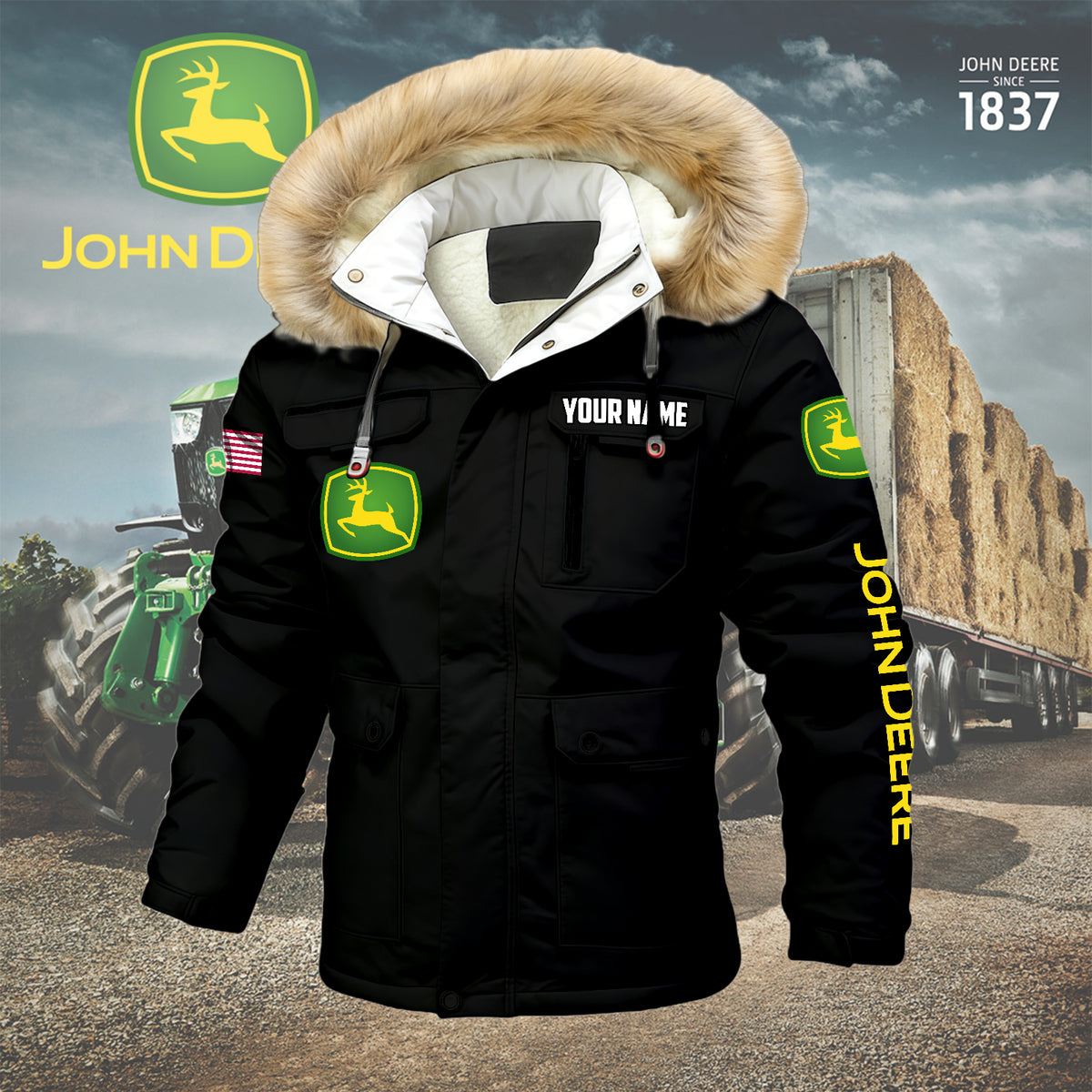 Personalized JD Padded Winter Jacket QUY5608