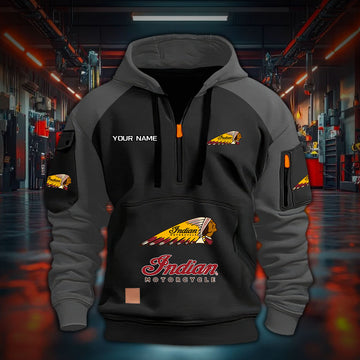 Indian Motorcycle IM DDQHZH30047 Quarter Zip Hoodie