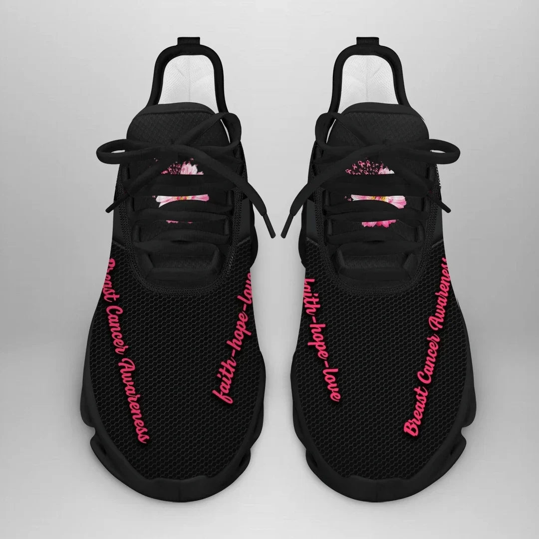 Custom Text Breast Cancer Awareness Sneaker _ QUY2405