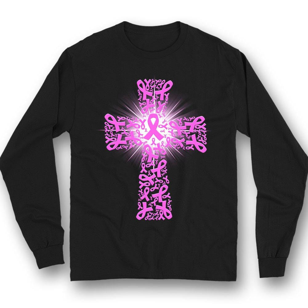 Pink Ribbon Cross, Breast Cancer Warrior Awareness Shirt THAOVTT1006