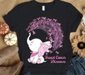 Never Give Up Breast Cancer Disease, Elephant And Ribbon, Breast Cancer Survivor Awareness Shirt YVT0534
