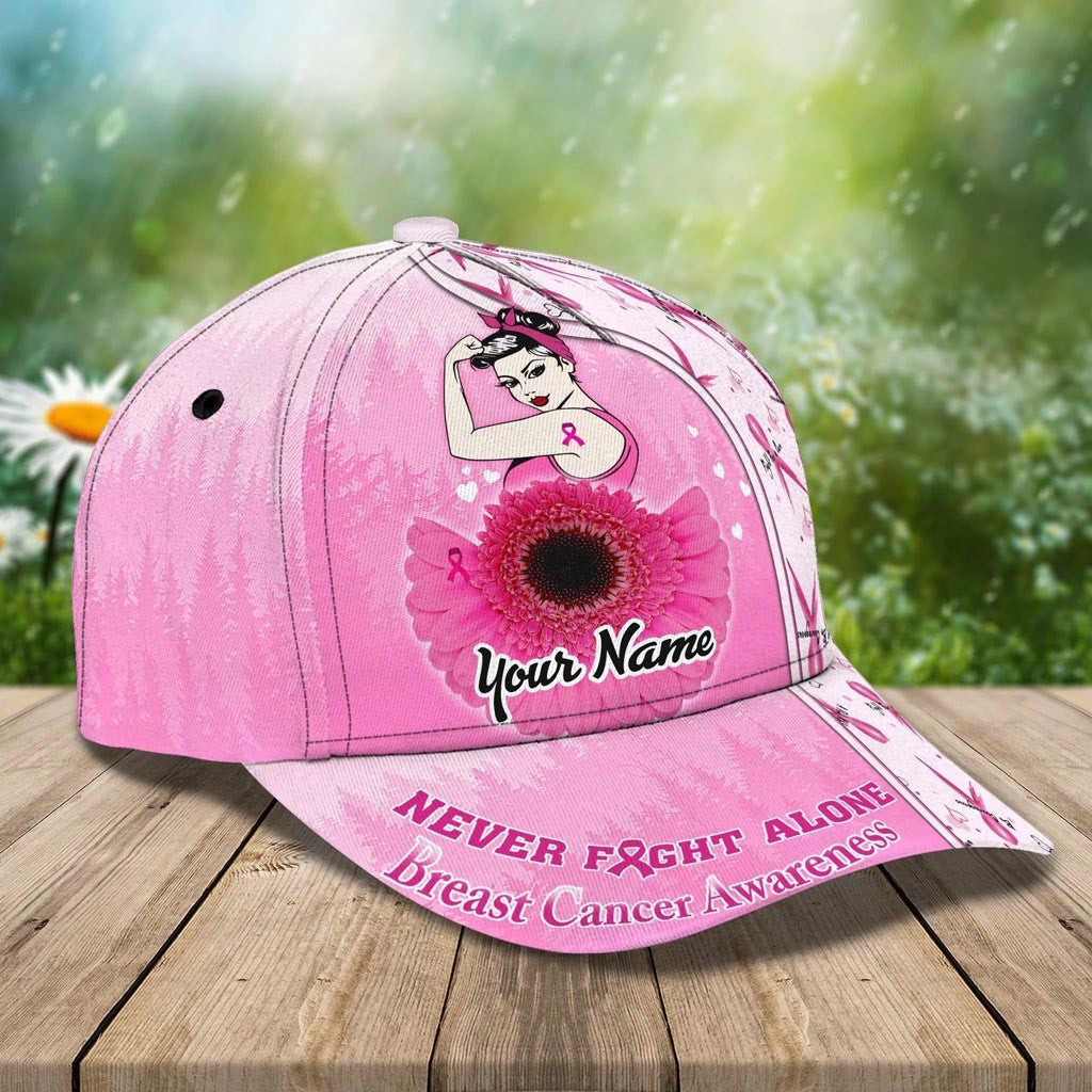 Personalized Breast Cancer Awareness "Faith Hope Love" Printed Hat _ TH3412