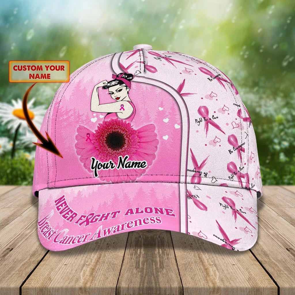Personalized Breast Cancer Awareness "Faith Hope Love" Printed Hat _ TH3412