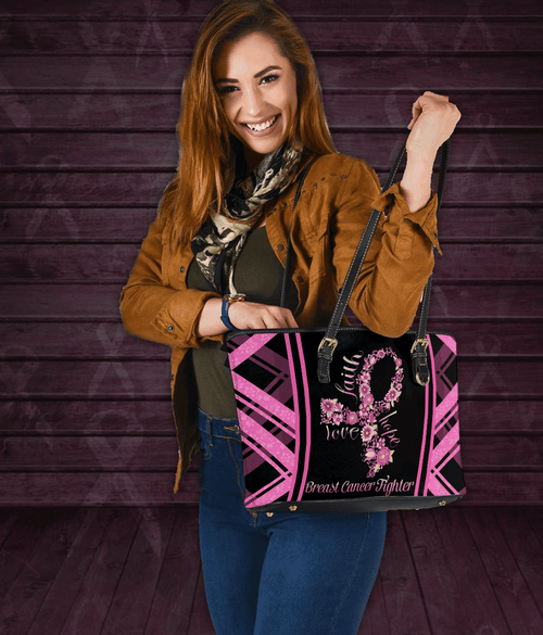 Breast Cancer Awareness Butterfly Leather Bag QUY4212