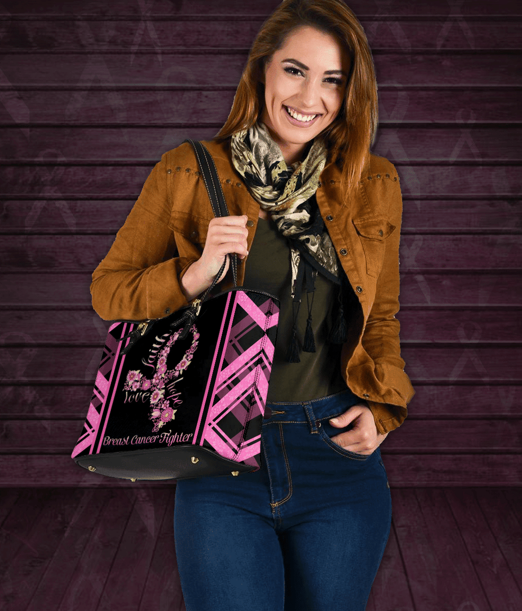 Breast Cancer Awareness Butterfly Leather Bag QUY4212