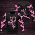 Breast Cancer Awareness Butterfly 3D Hoodie TH3468