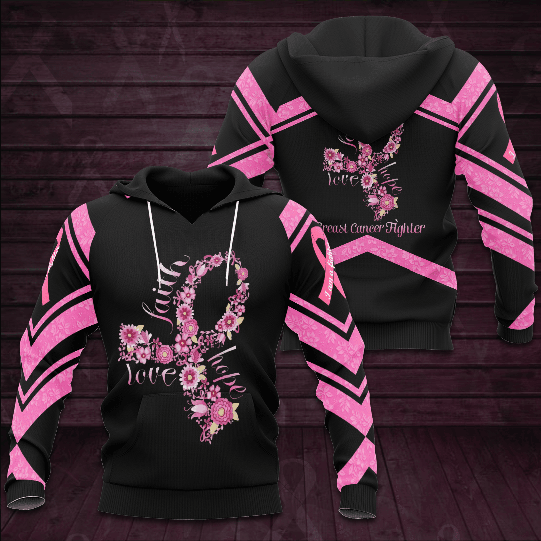 Breast Cancer Awareness Butterfly 3D Hoodie TH3468