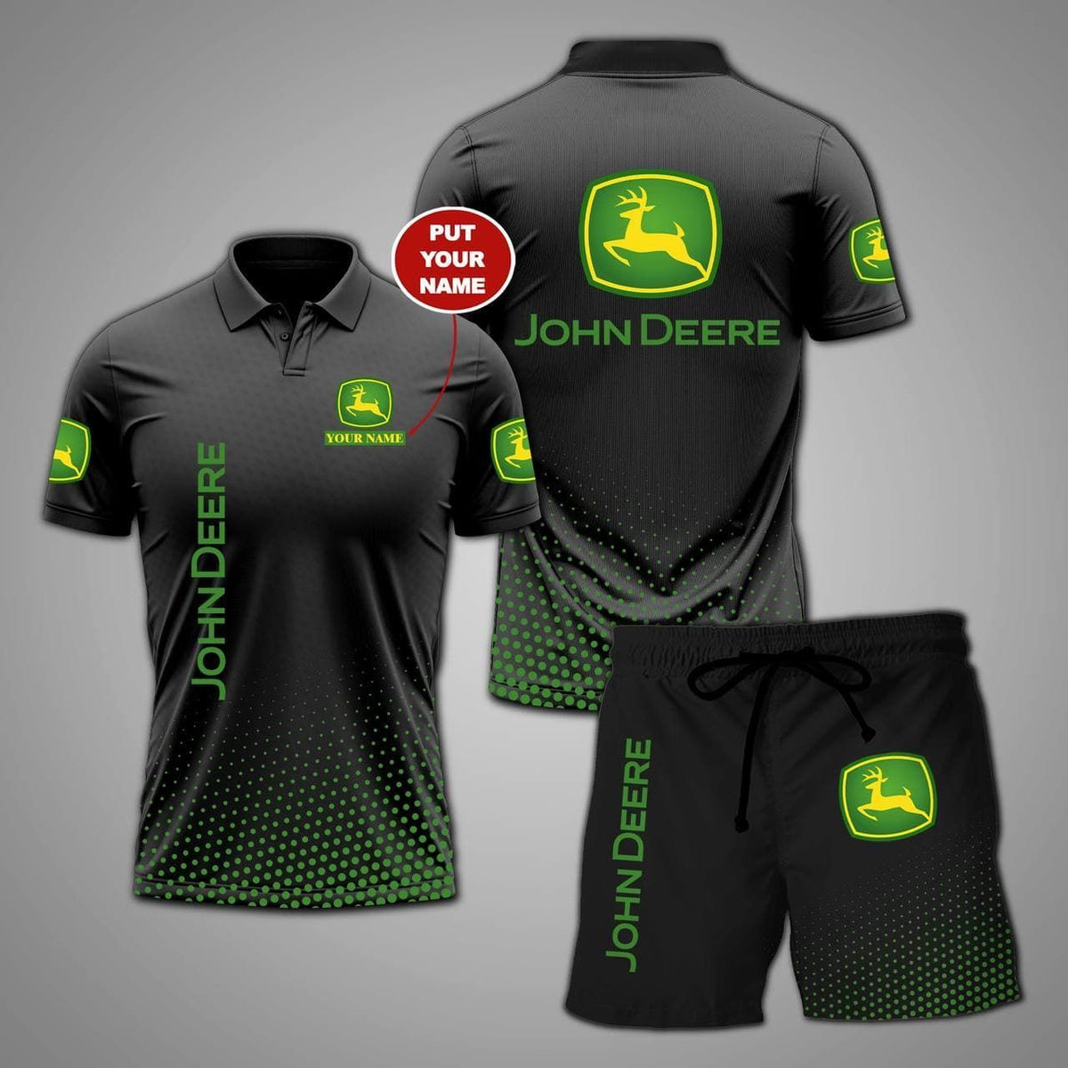 Custom Name JD Polo Set